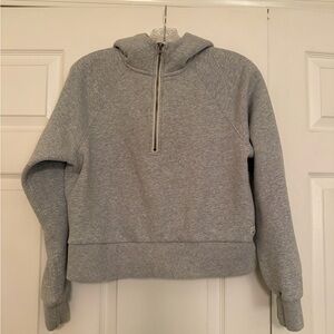 Vuori Restore Half Zip Hoodie Light Heather Gray Women’s Size Small